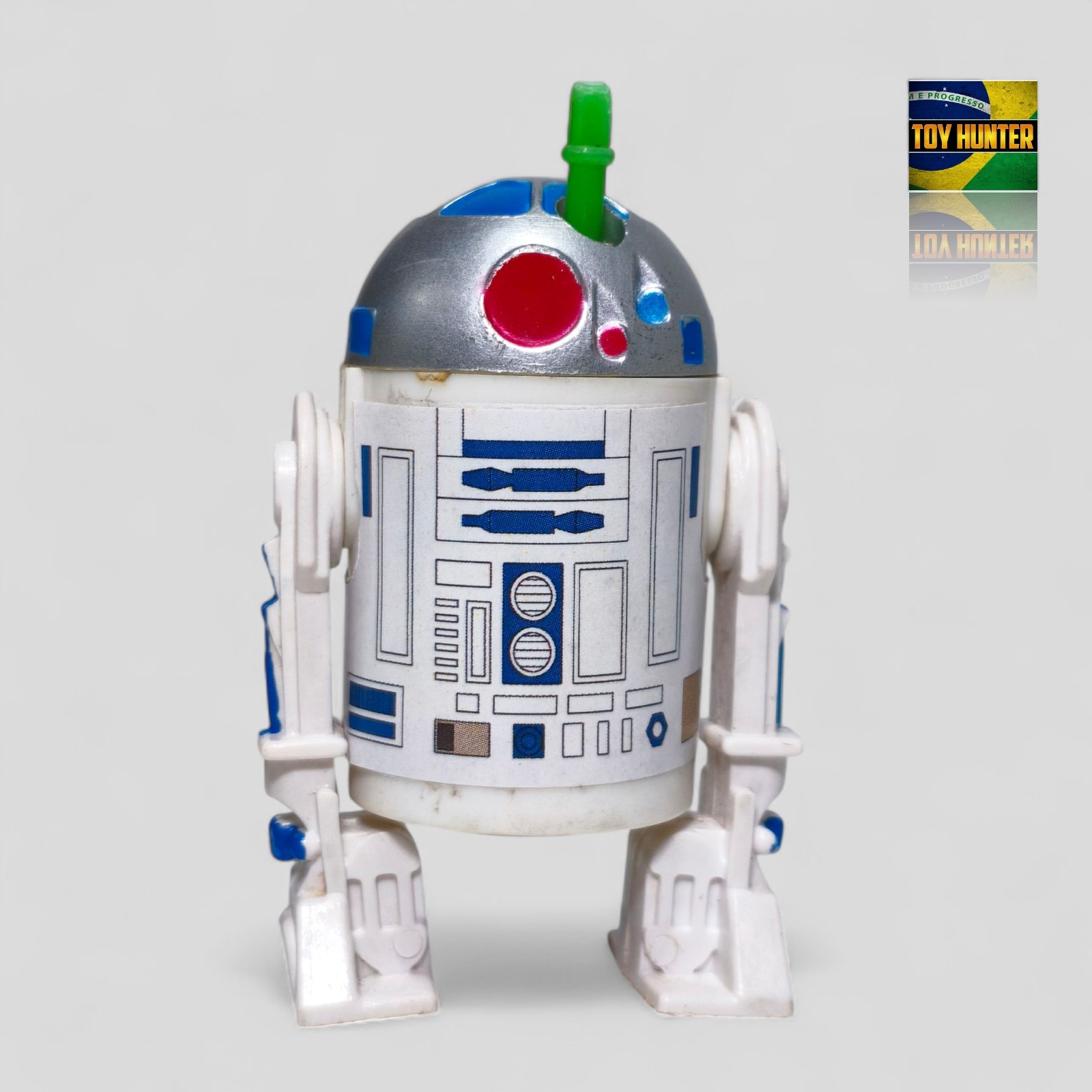RARE GLASSLITE R2D2 🇧🇷 ORIGINAL SABER CUSTOM STICKER STAR WARS VINTAGE FIGURE