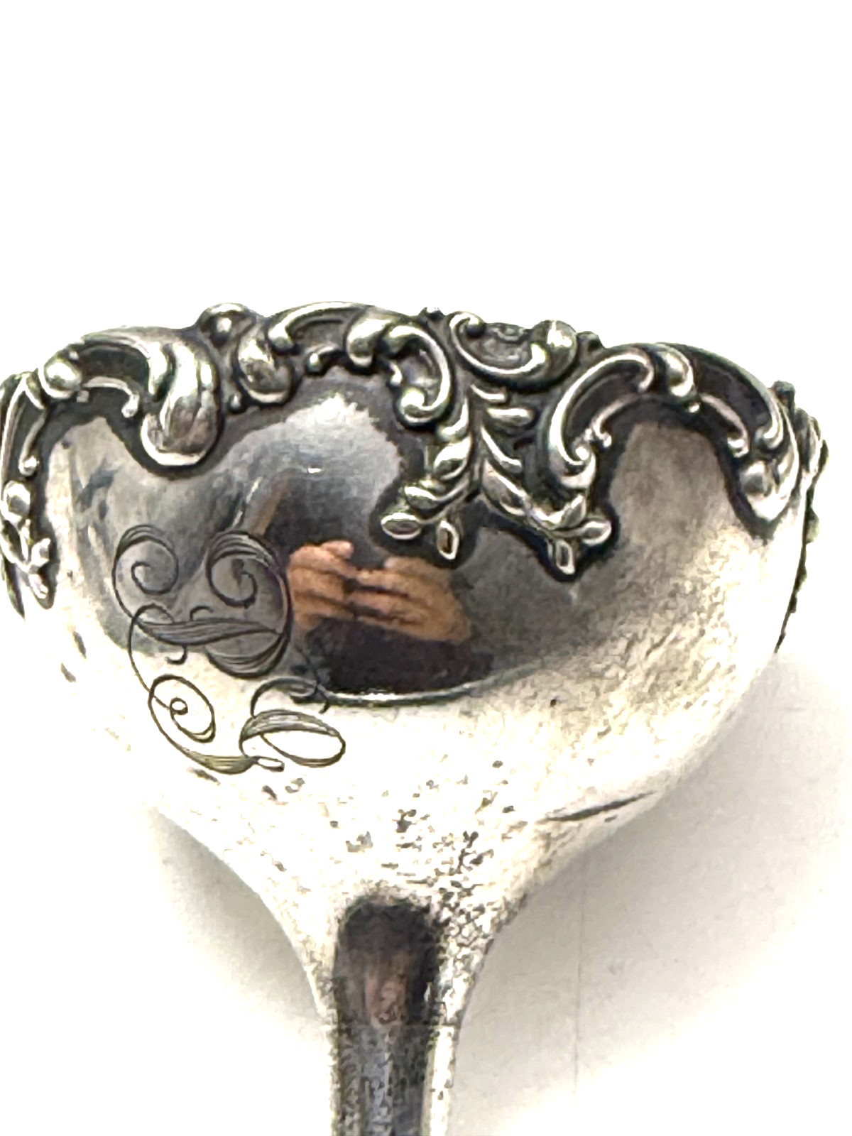 Antique Exquisite Whiting Co Sterling Silver Ornate Funnel For Wine Decanting