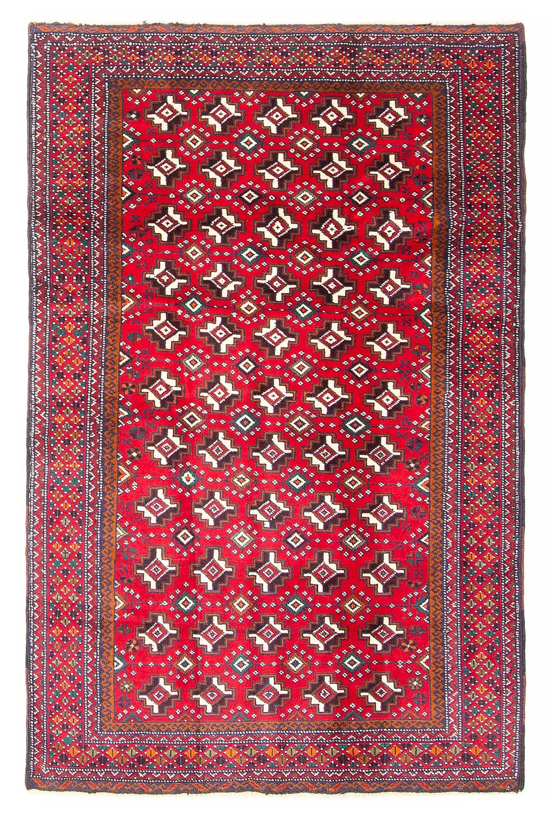 Traditional Vintage Hand-Knotted Area Rug 3’4″ x 5’2″ Oriental Wool Carpet