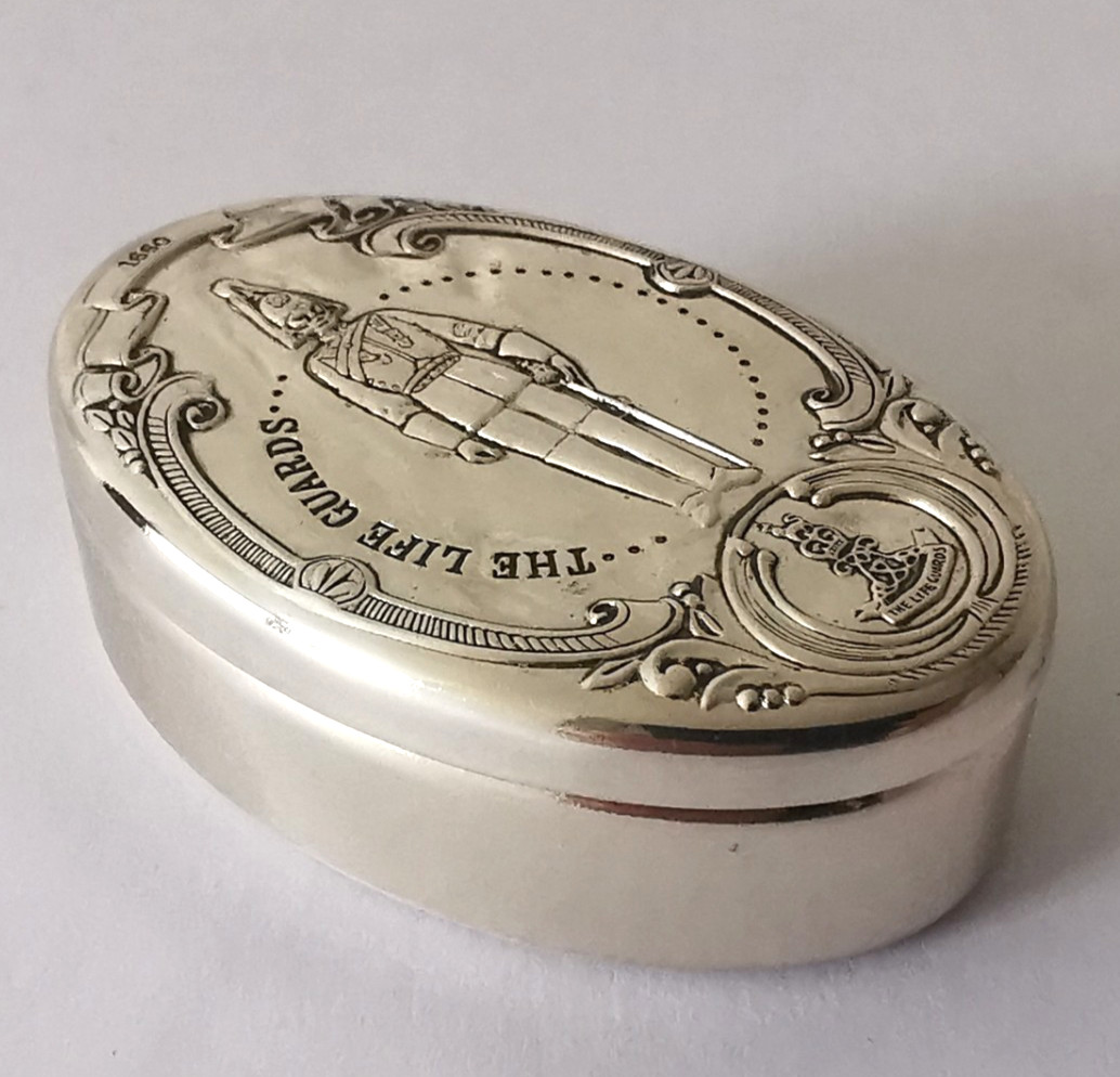 Two Vintage Solid Silver Guards Regiments Boxes – The Life Guards – London 1979