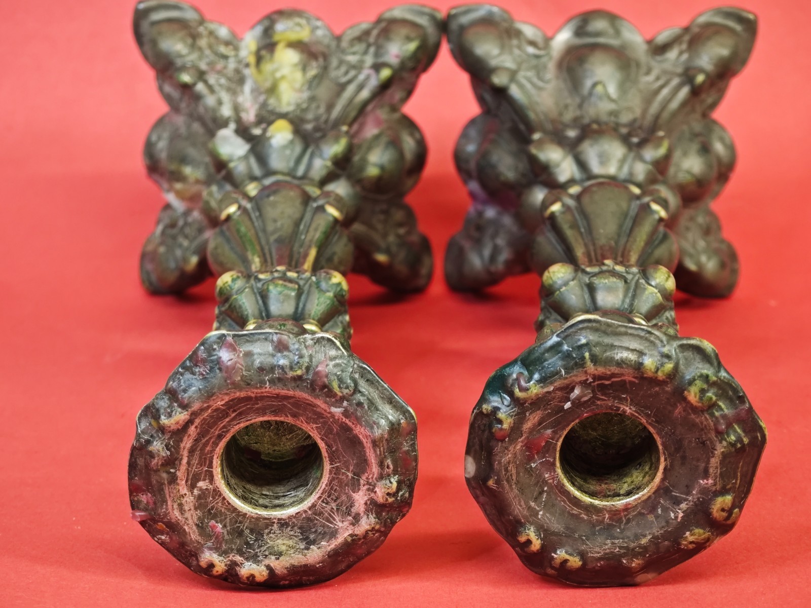 Antique Norblin & Co Warsaw Silver Plate Candlesticks Pair Judaica Shabbat Rare