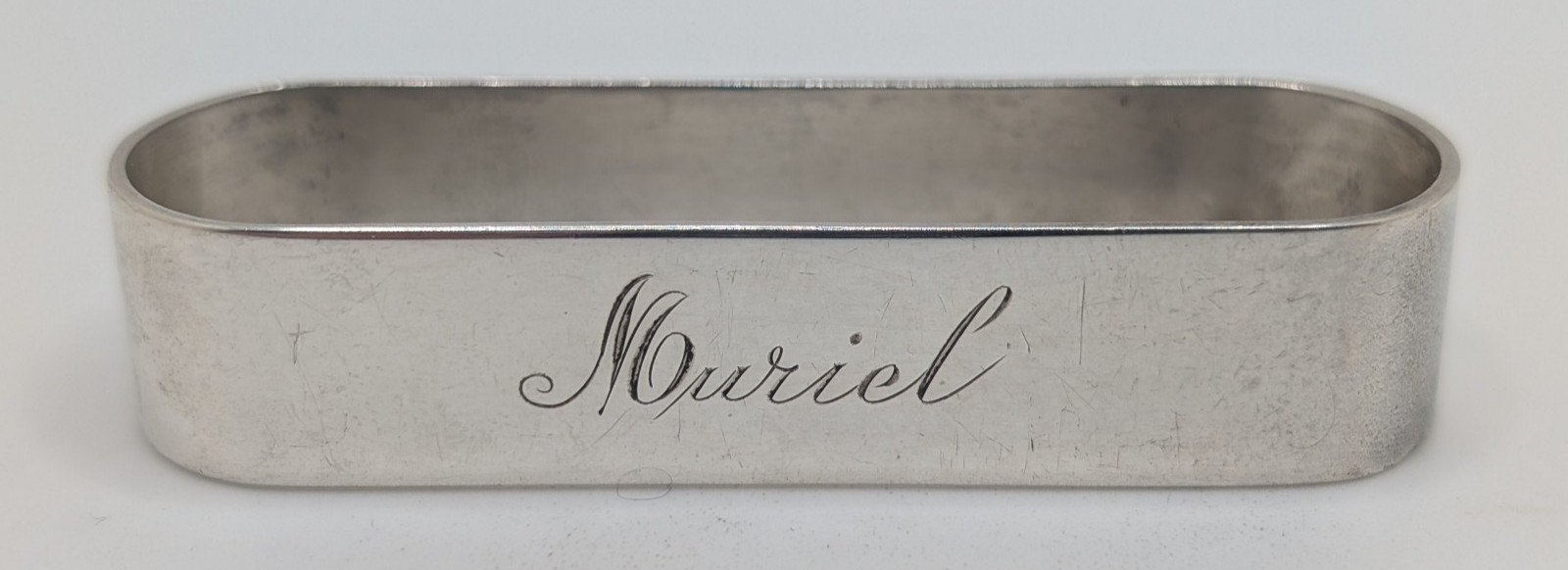 Vintage Gorham Sterling Silver Napkin Ring “Muriel” name engraving, 18 grams