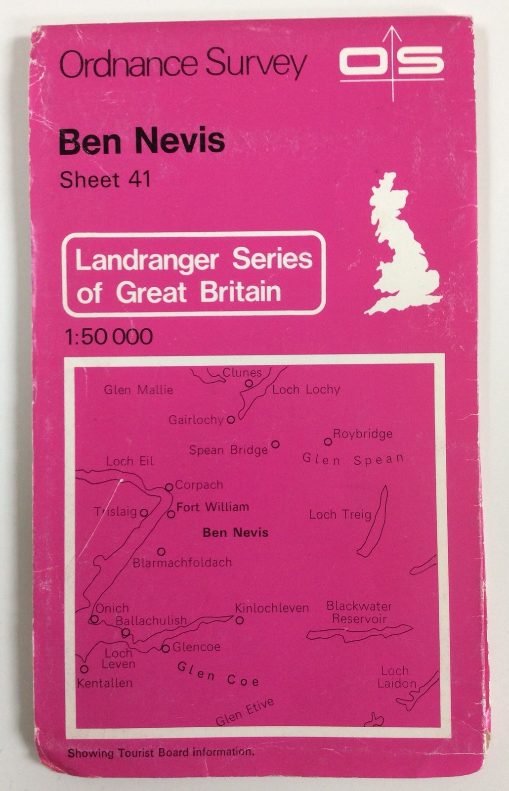 Vintage Ordnance Survey Sheet Map No.41 Ben Nevis Dated 1976