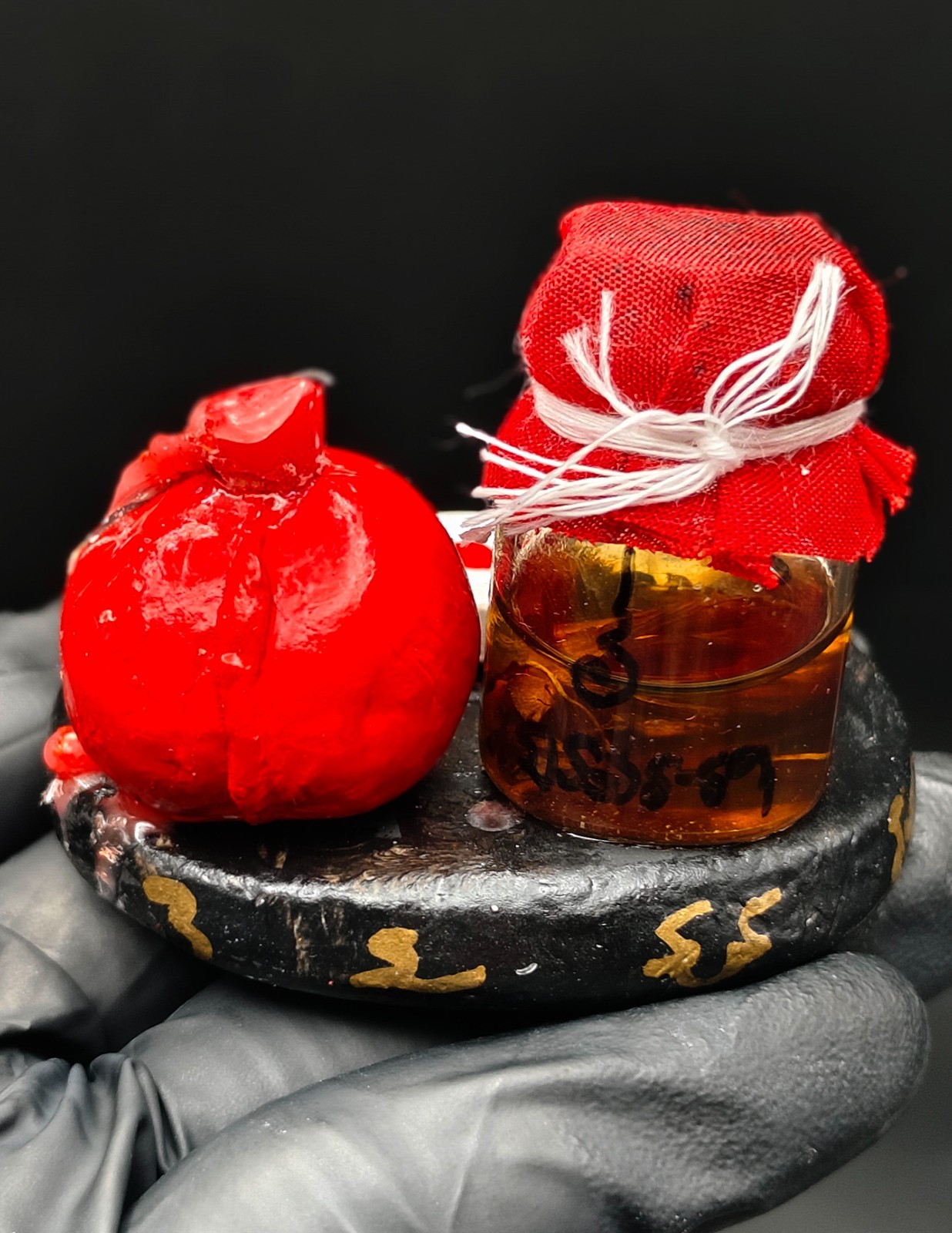 Business Gift Hong Prai Skull Caandle Card Oil Dice Fortune Thai Amulet CK1283
