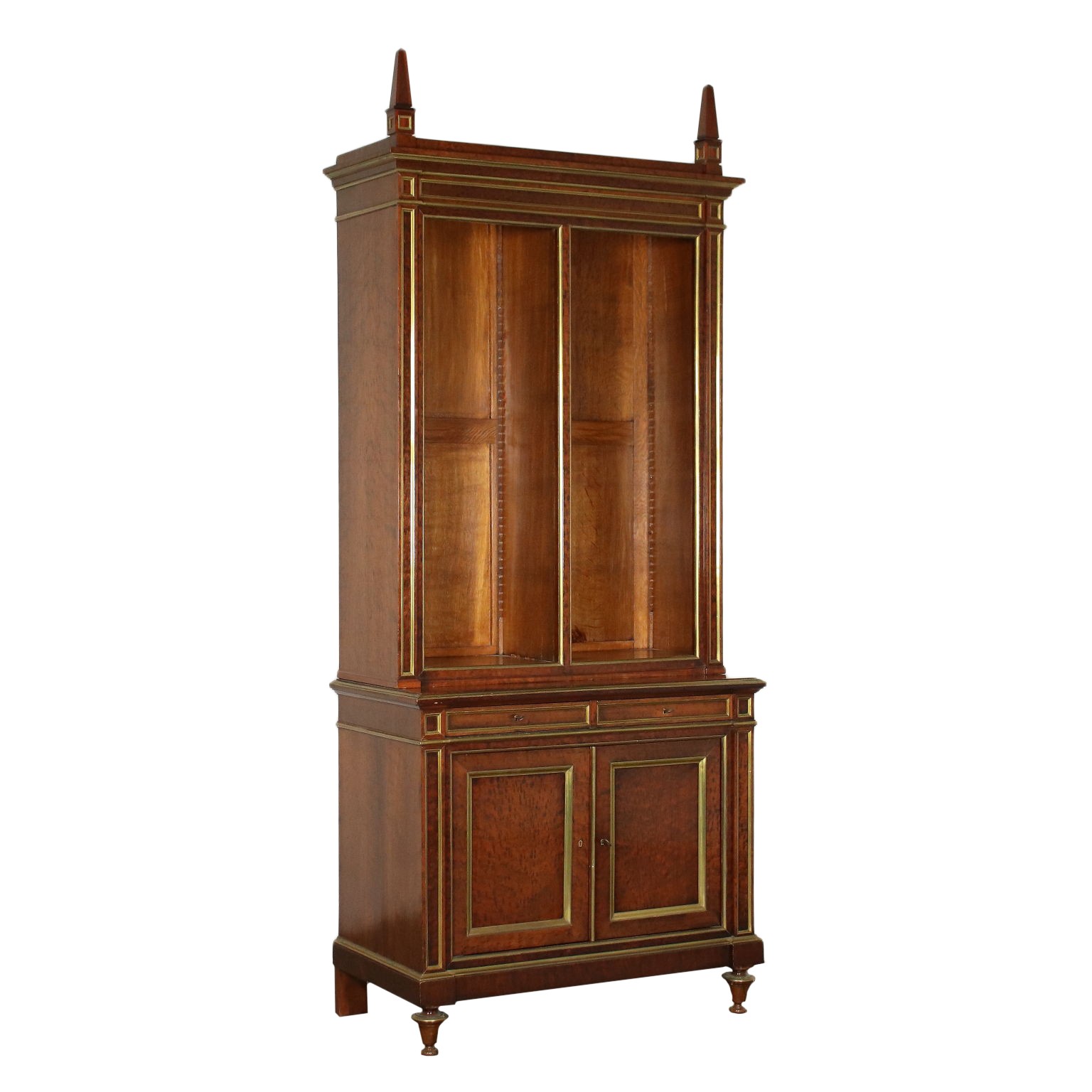 Bookcase Empire Mahogany Veneer Sessile Oak France Early 19th Century