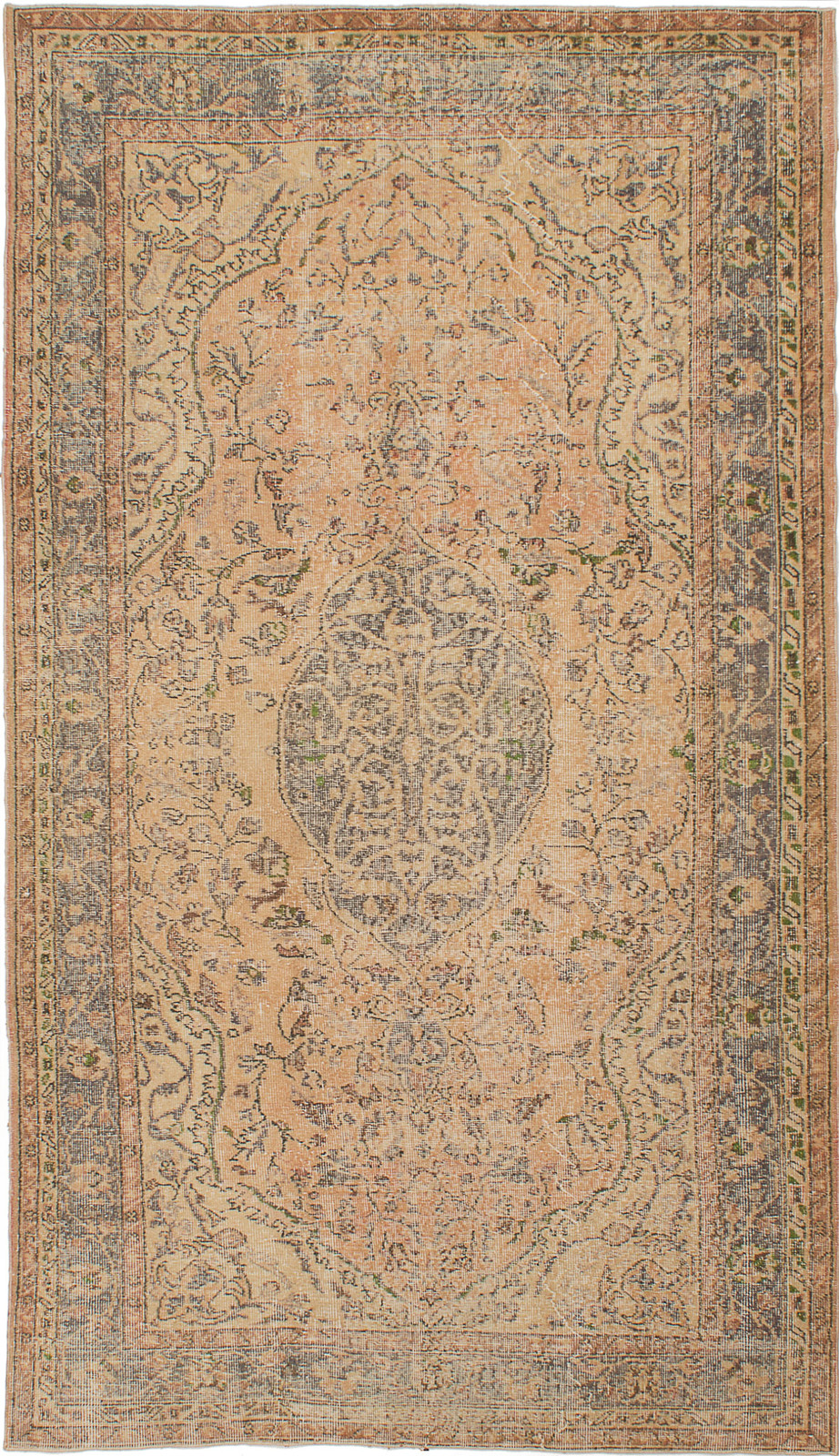 Vintage Hand-Knotted Area Rug 5’8″ x 9’9″ Traditional Wool Carpet