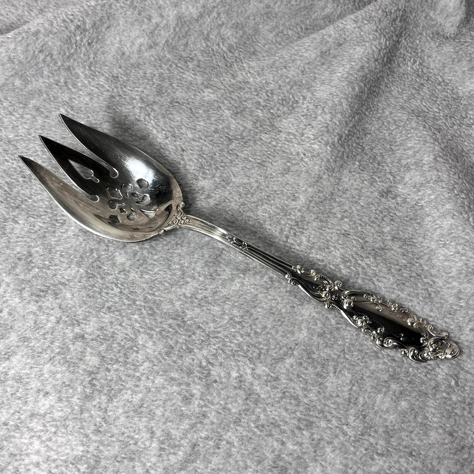 Gorham Serving Fork Silverplate Ornate Design 10.5″ Long Vintage