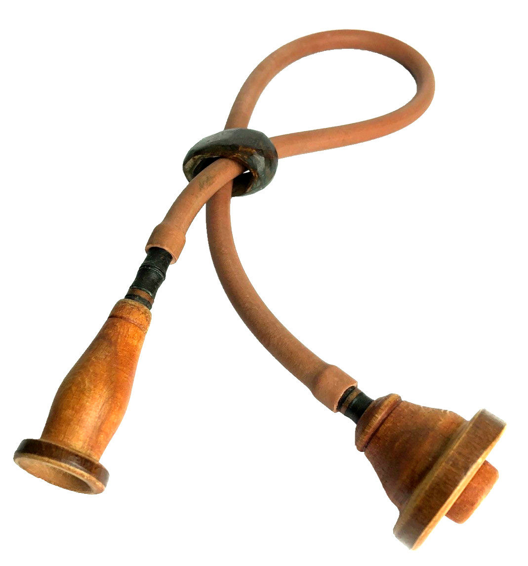 Antique Wooden Binaural Stethoscope Medical Instrument Early 20th Century Rare D