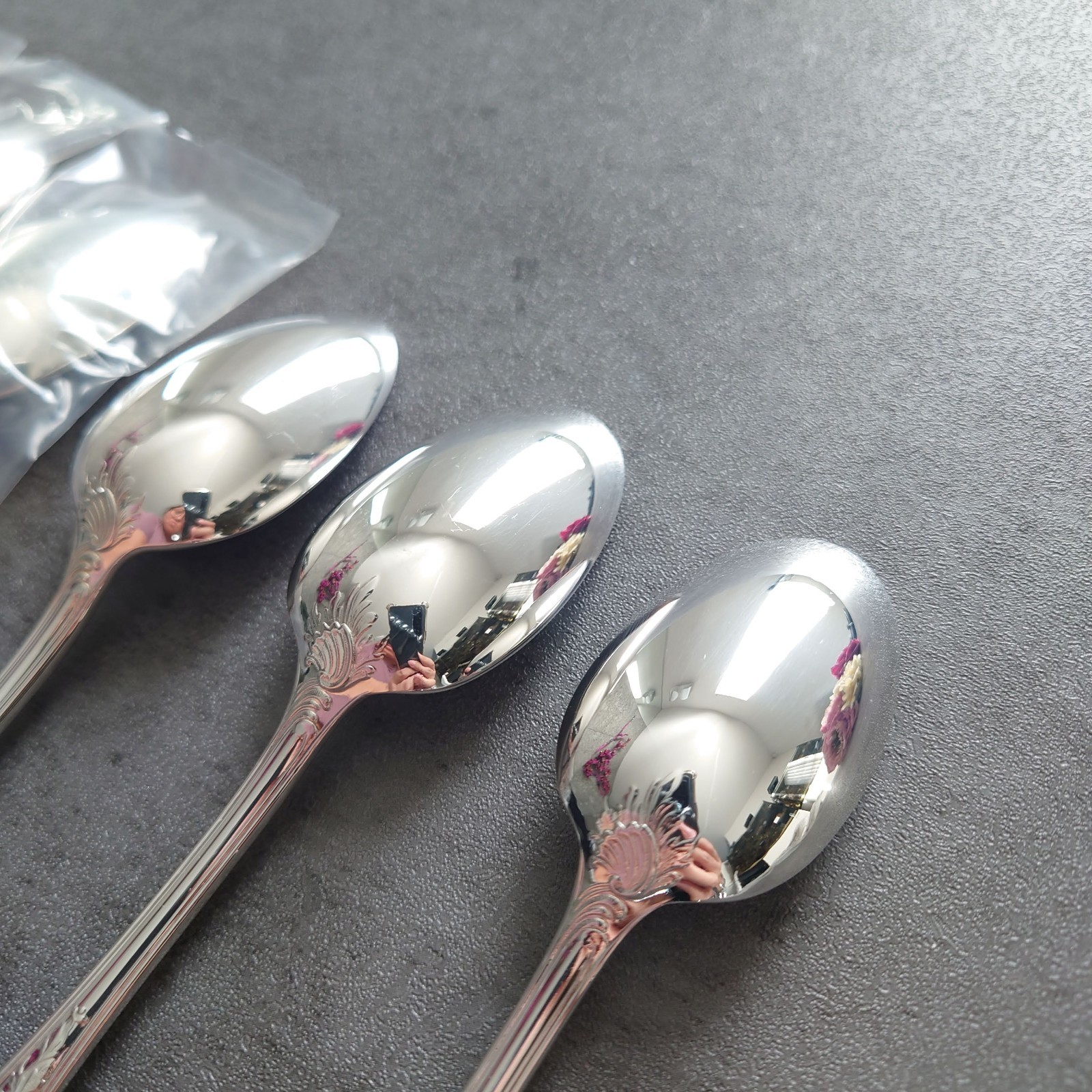 Christofle Marly 6pcs Silverplated Flatware Coffee Spoon Near MINT