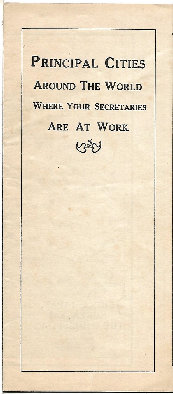 1920 Map YMCA SECRETARIES Principal Association Centers Cities Around the World