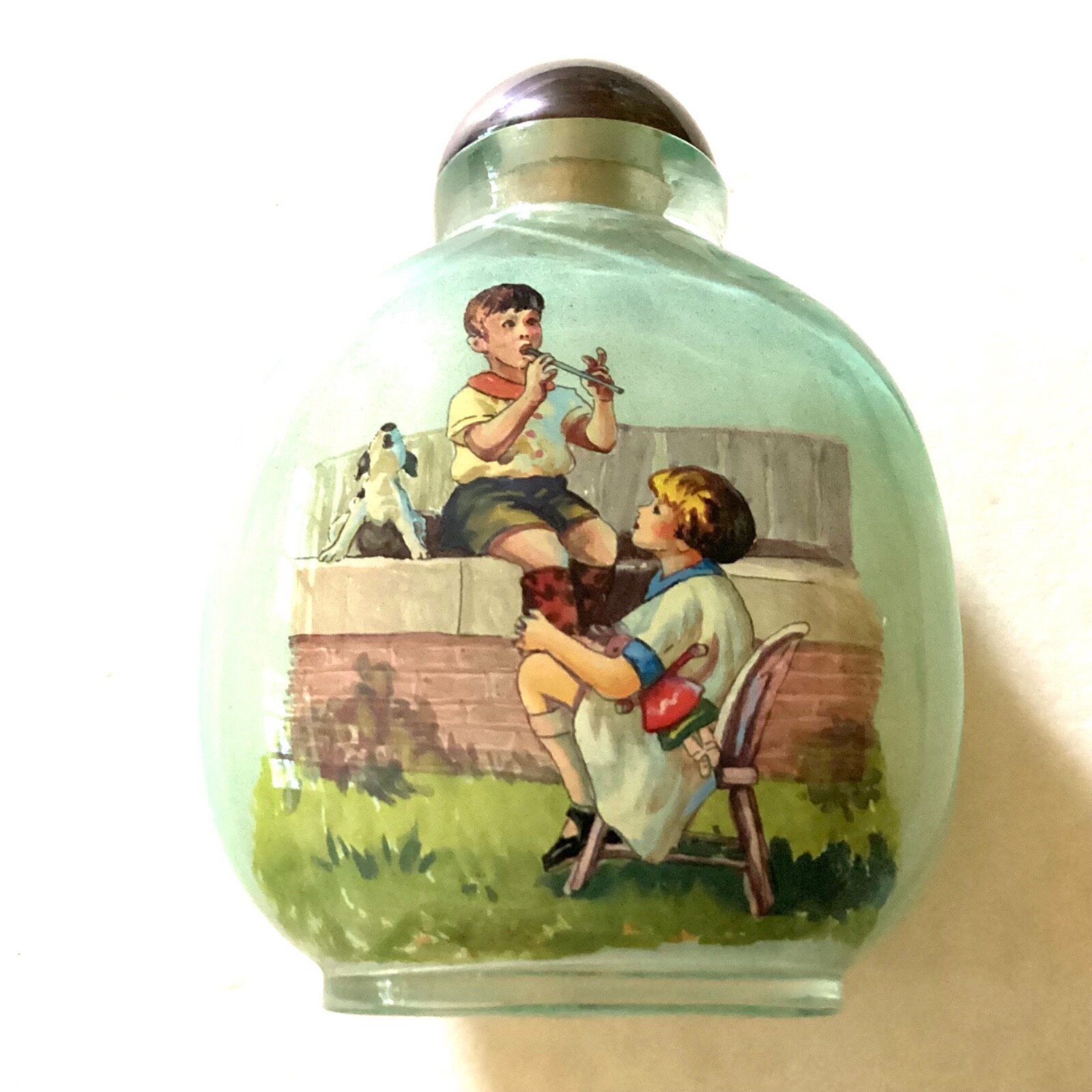 ~Inside Reverse Painted Chinese Export Snuff Bottle – Artist Signed –