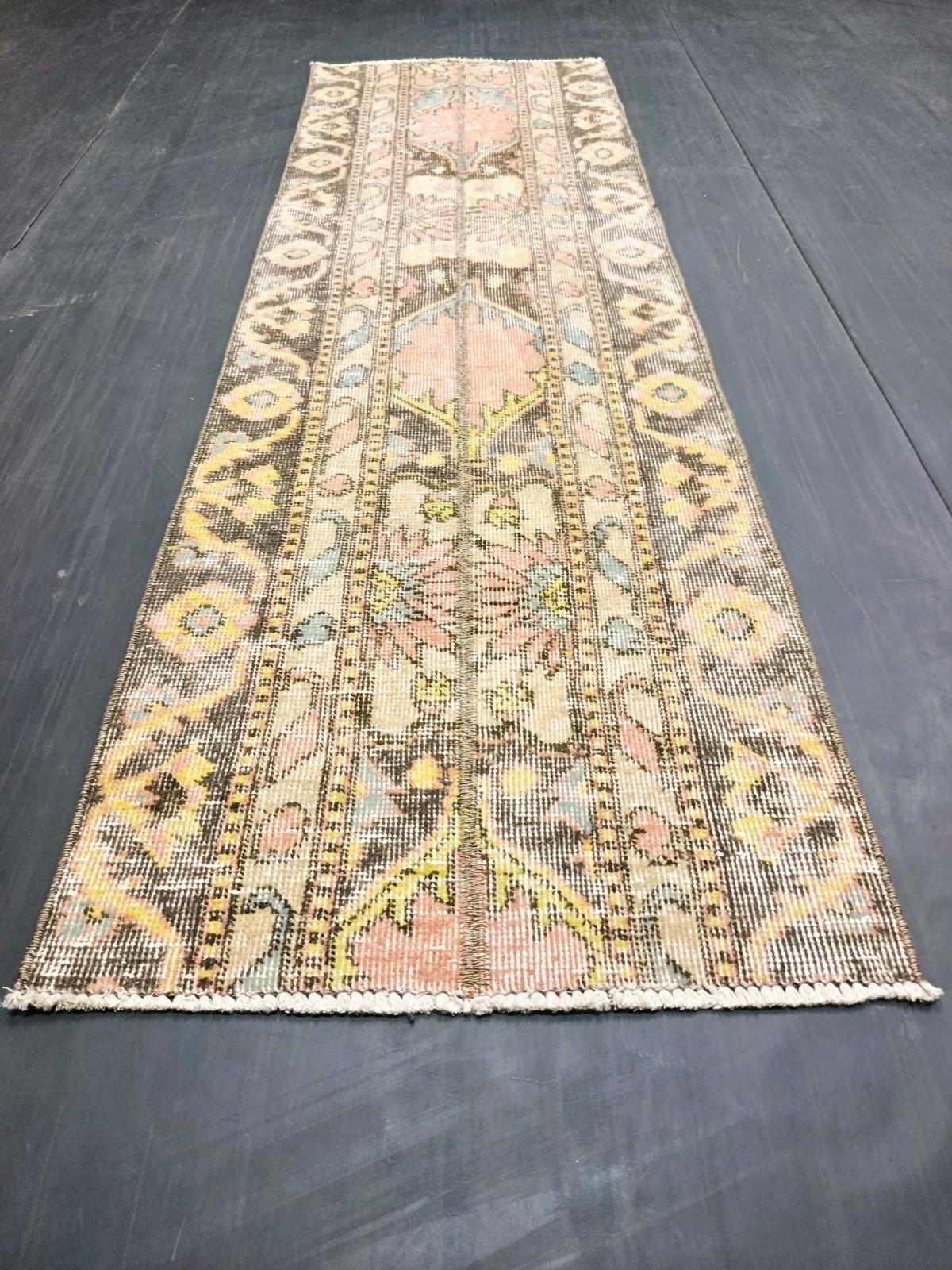 Vintage Multicolor Oriental Runner, 1.6×5.4ft, Antique Turkish Handmade Rug