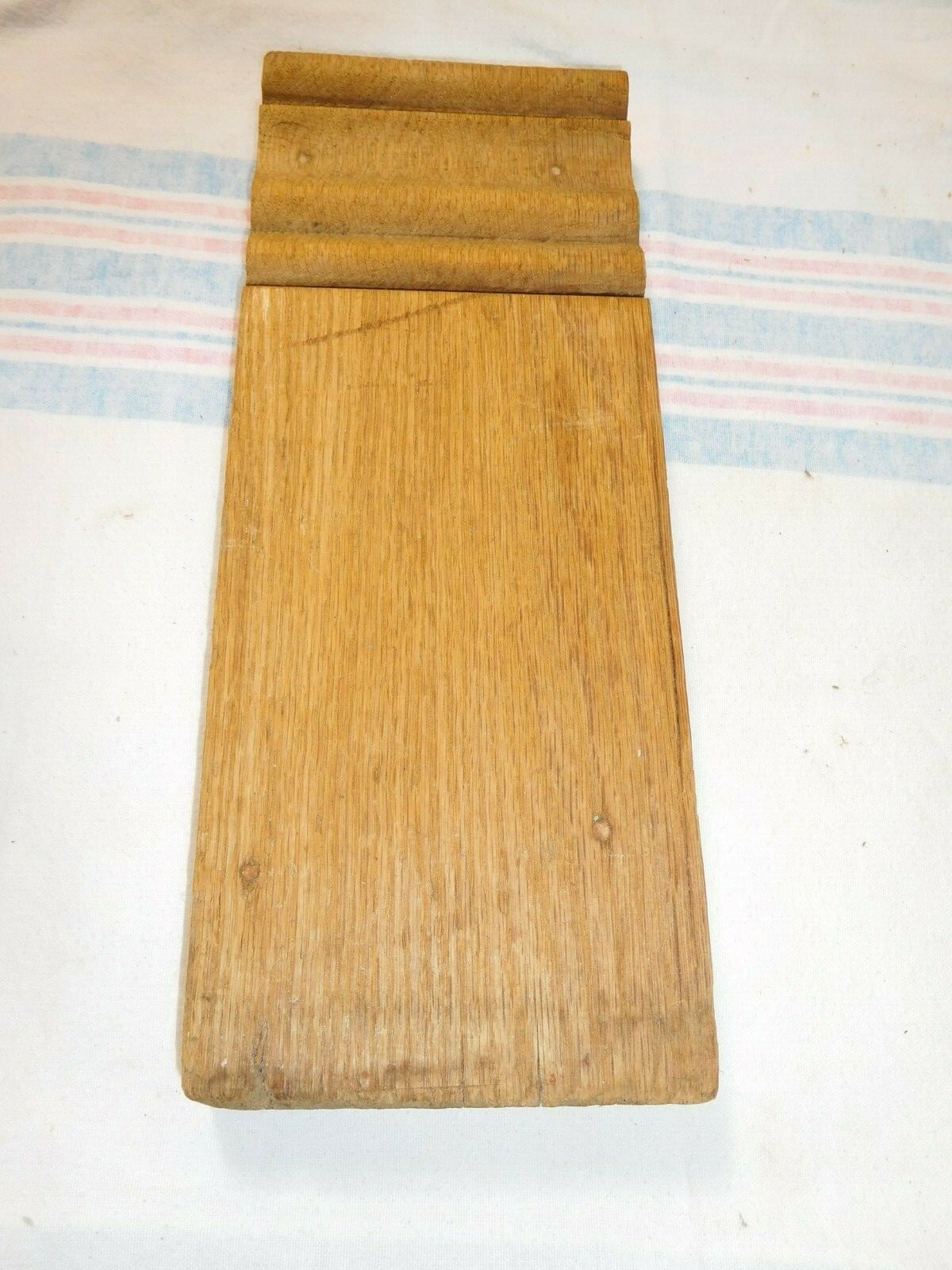 Antique Salvage Plinthe ~ One Oak Base Block 5″ wide x 12 3/4″ tall x 1″ #2362