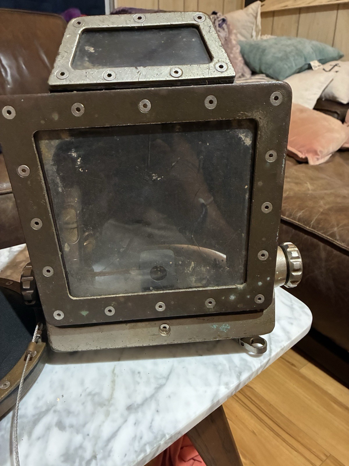 VTG 1960s Swindell Advanced Diving Helmet/Hat Authentic W/ Pictures&Neck Piece