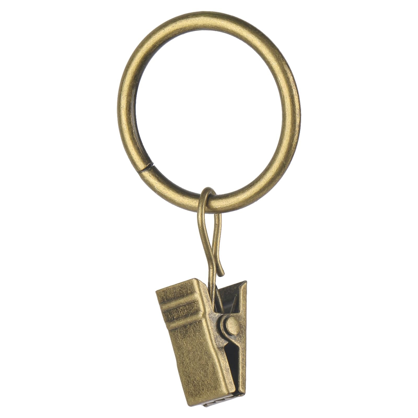 hanitronic 30 PCS Antique Brass Clips 1 1/4-Inch Inner Diameter,
