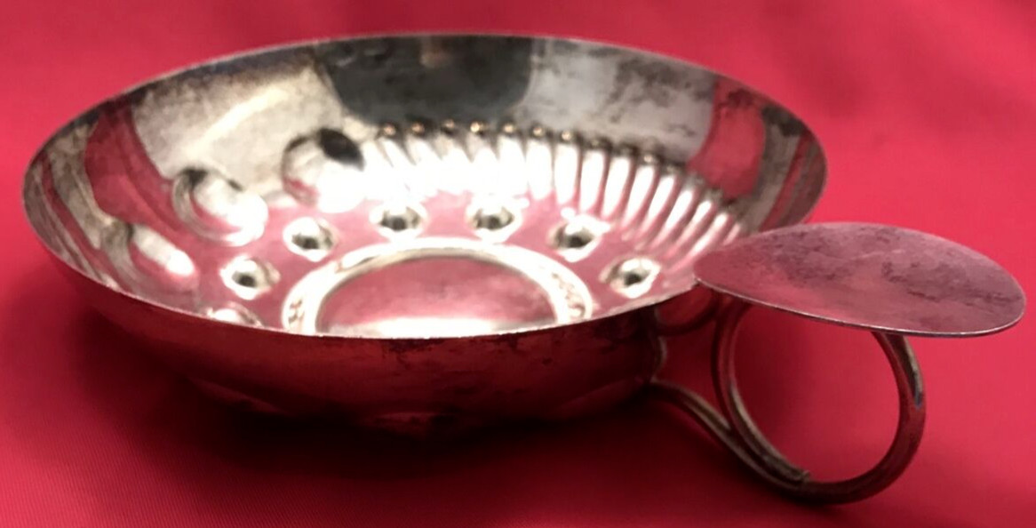 Large 8″ Silverplated Wine Taster Cup Bowl Sommelier TASTEVIN