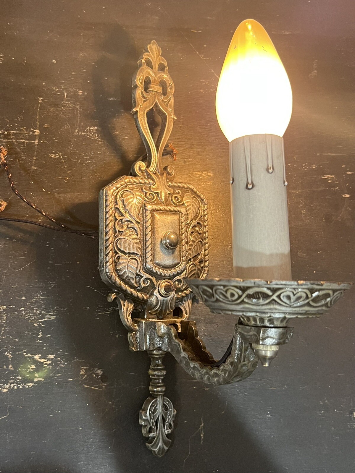 Three Highly Detailed Moe Bridges Sconces Nickel Rewired RARE 53B