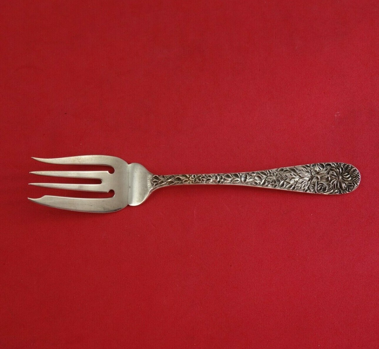 Repousse by J.S. MacDonald Sterling Silver Salad Fork 6 1/4″ Flatware Silverware
