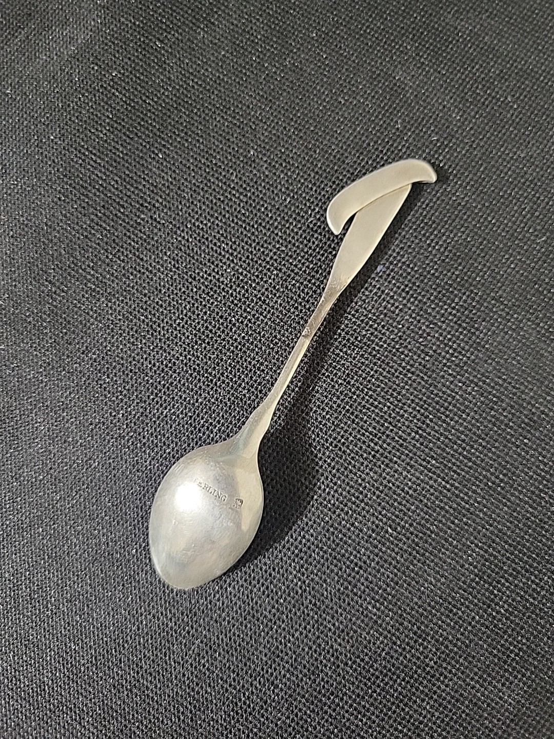 Antique Sterling Silver Spoon Macleod 1893 P. W. Ellis & Co Canoe and Peddle