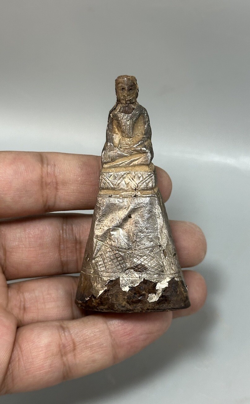 Ancient Region Of South Asian Gandhara Buddhist Culture Wood Silver Covered