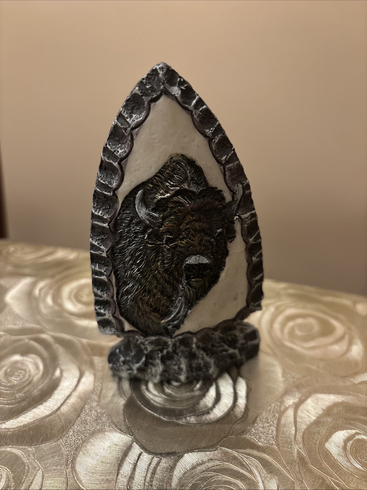 Rare Historic Americana Buffalo Soldier Arrowhead with Distressed Carvings