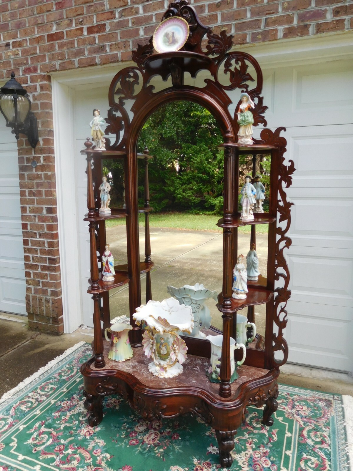 STYLISH VICTORIAN ROCOCO REVIVAL ROSEWOOD ETAGERE