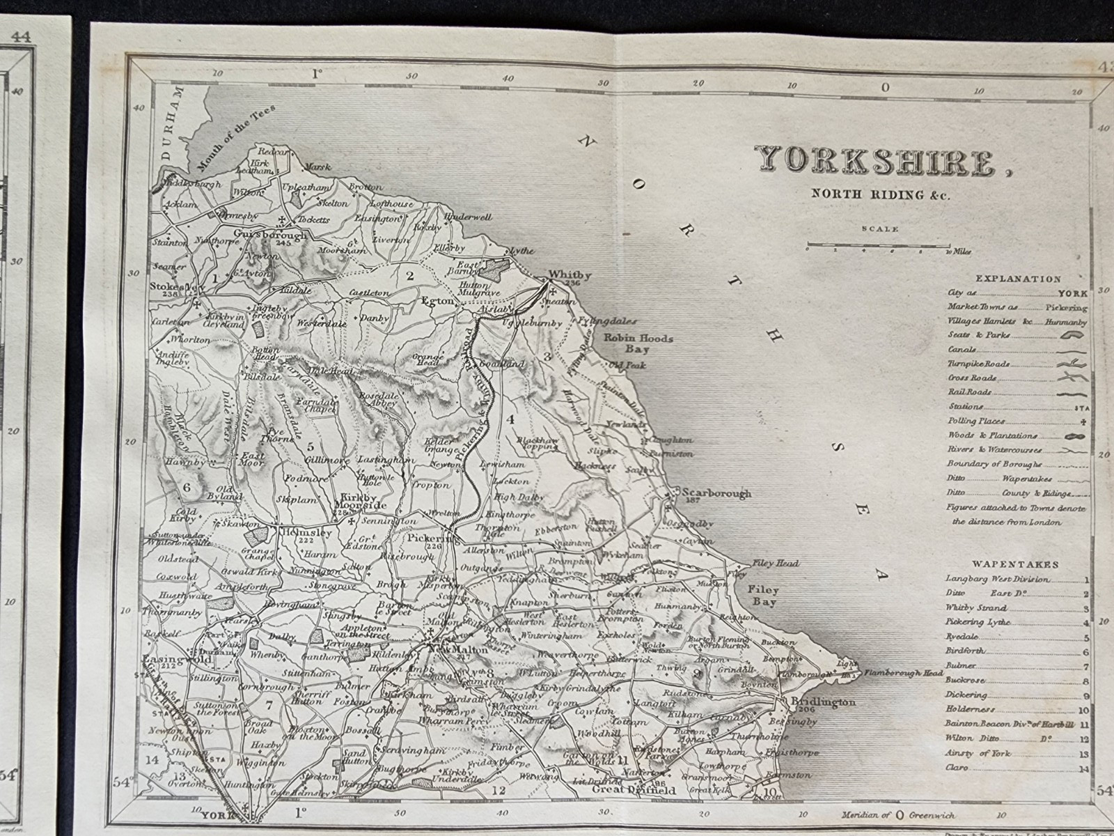 Antique c. 1850 County Map Set – Yorkshire – Joshua Archer