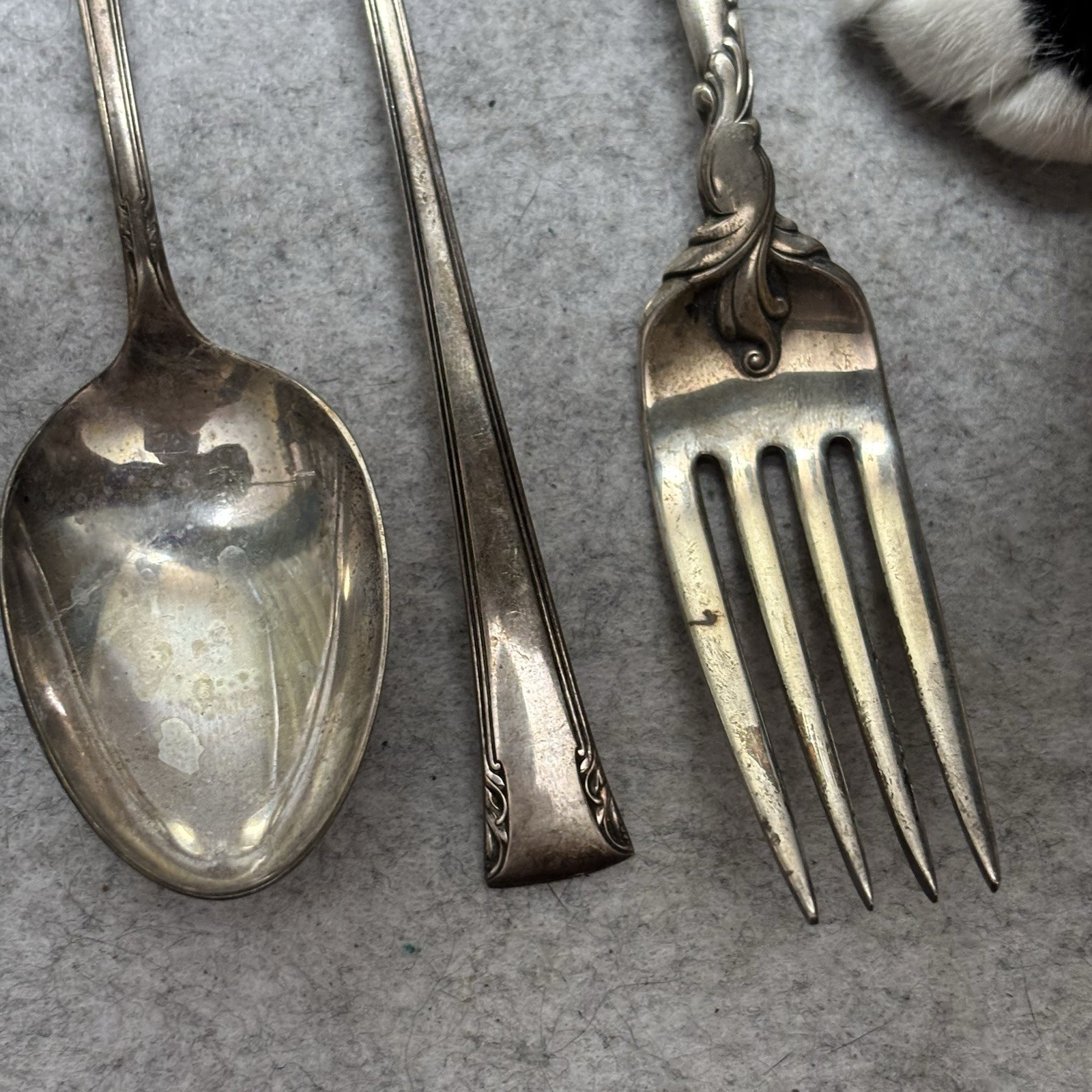 Antique Wallace Sterling Silver Fork & International Spoon Serenity Lot – 217g