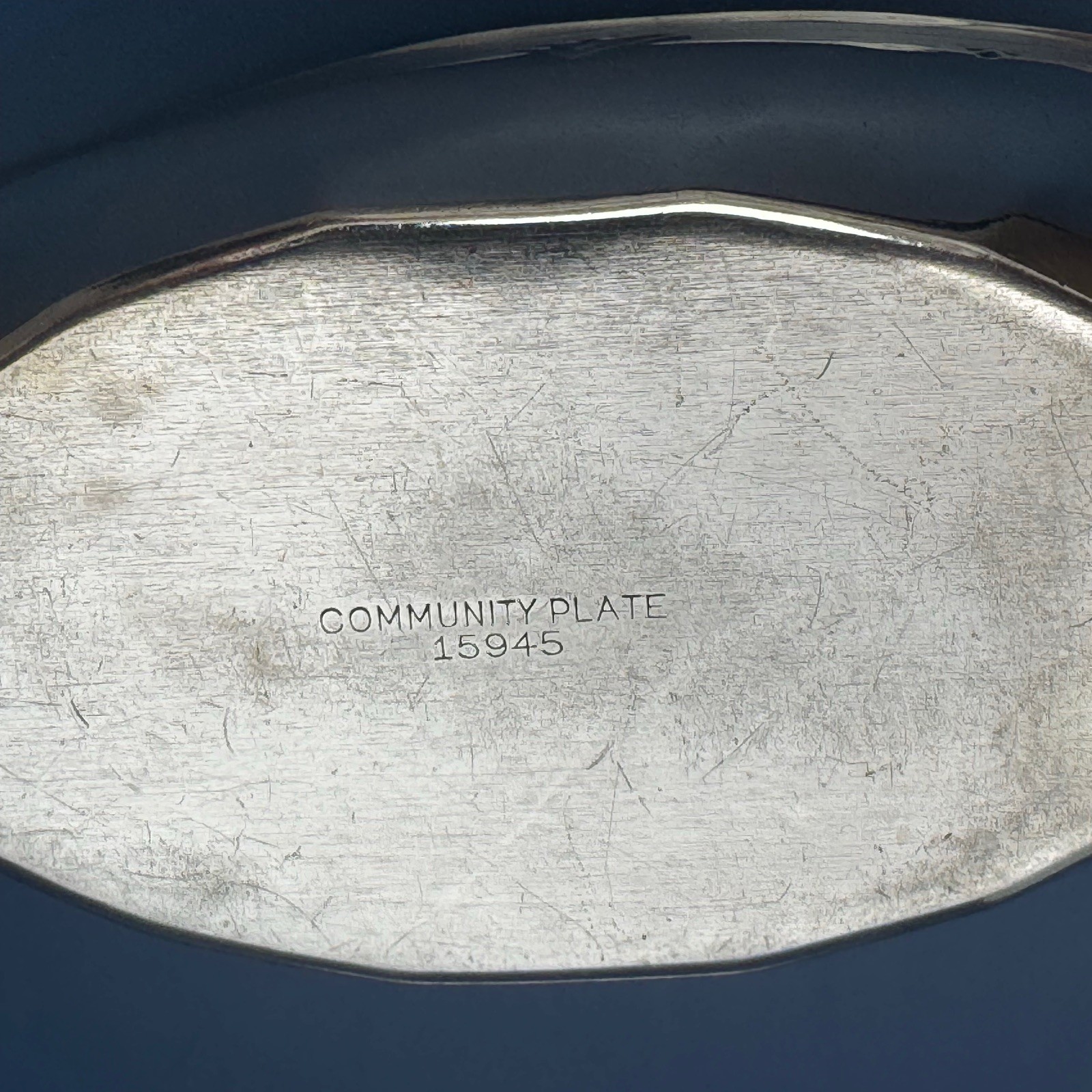 Deauville by Community, Silverplate Art Deco Gravy Boat with Underplate Mono “W”