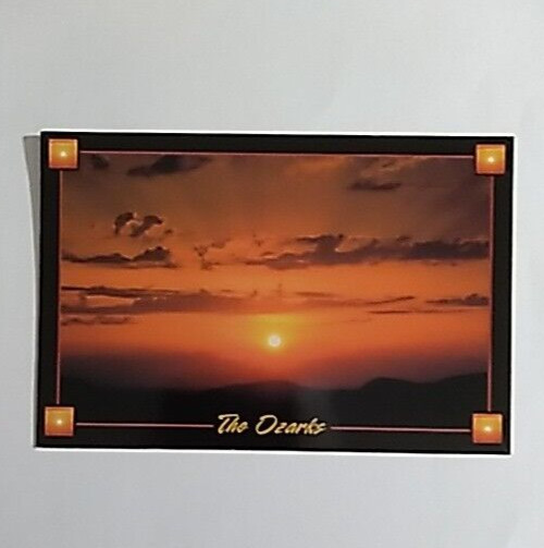 The Ozarks Sunset mountains of Arkansas and Missouti postcard