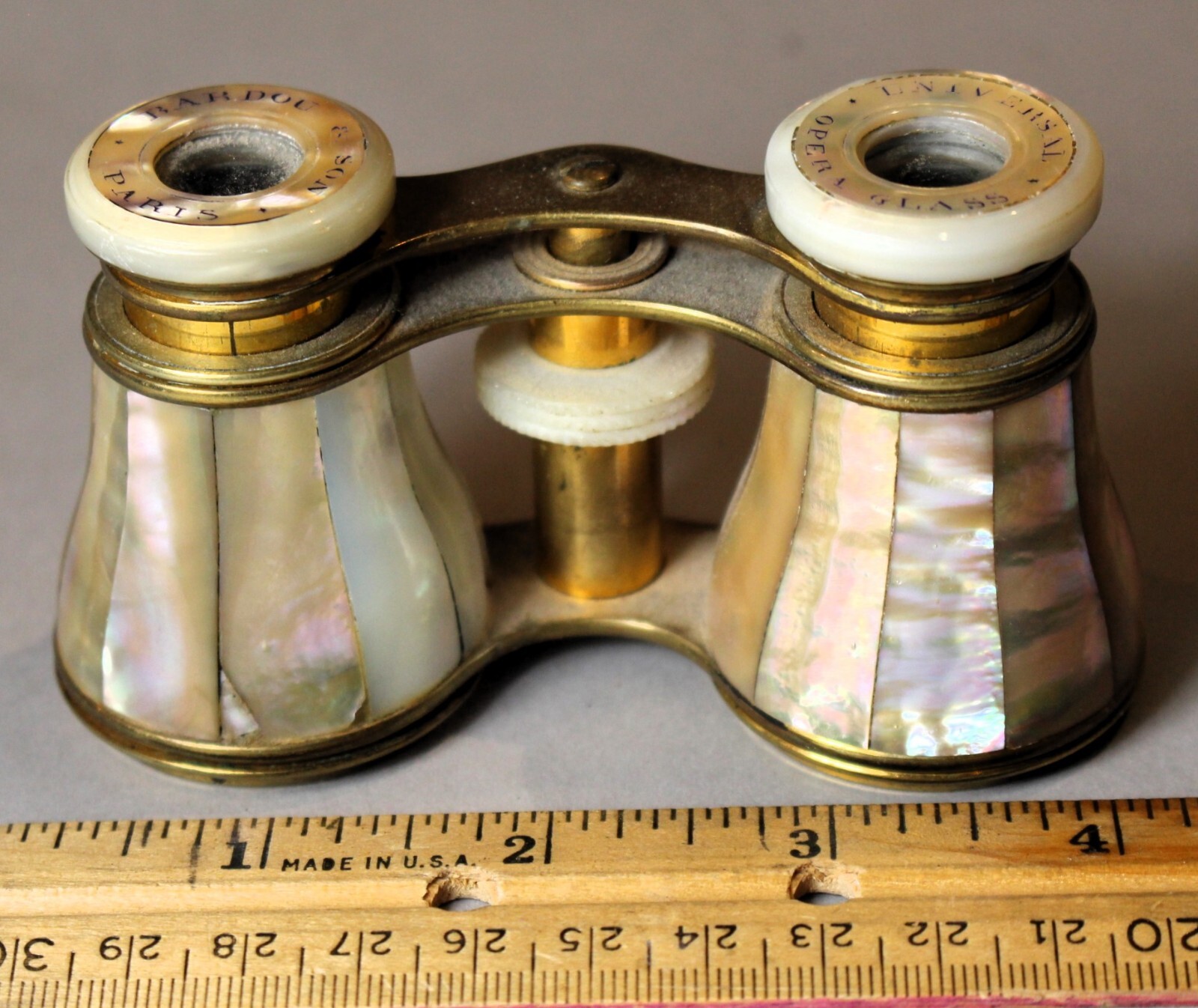 Antique Fine French Mother of Pearl Opera Glasses by BARDOU of Paris c. 1910