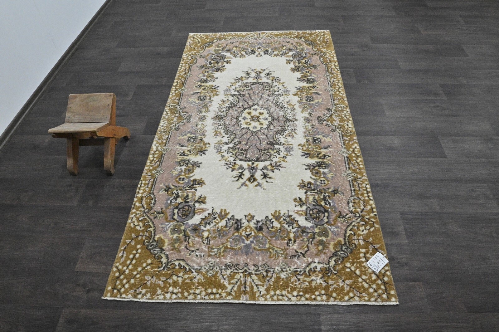 Oushak Turkish Vintage Rug 4×7 Kilim Rug Anatolian Handmade Boho Decor BEIGE