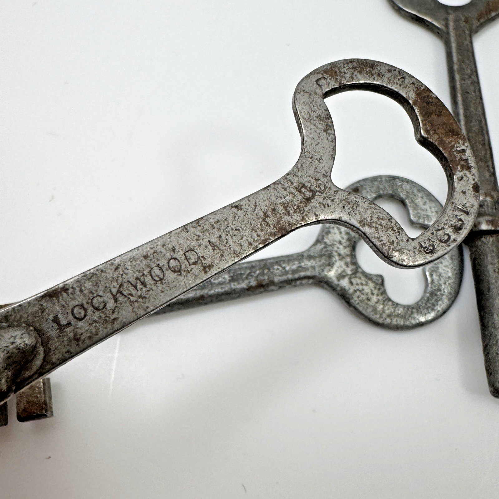 Vintage Antique Skeleton Key Lot 20pc Corbin 1887 Patent Luggage Clock Door