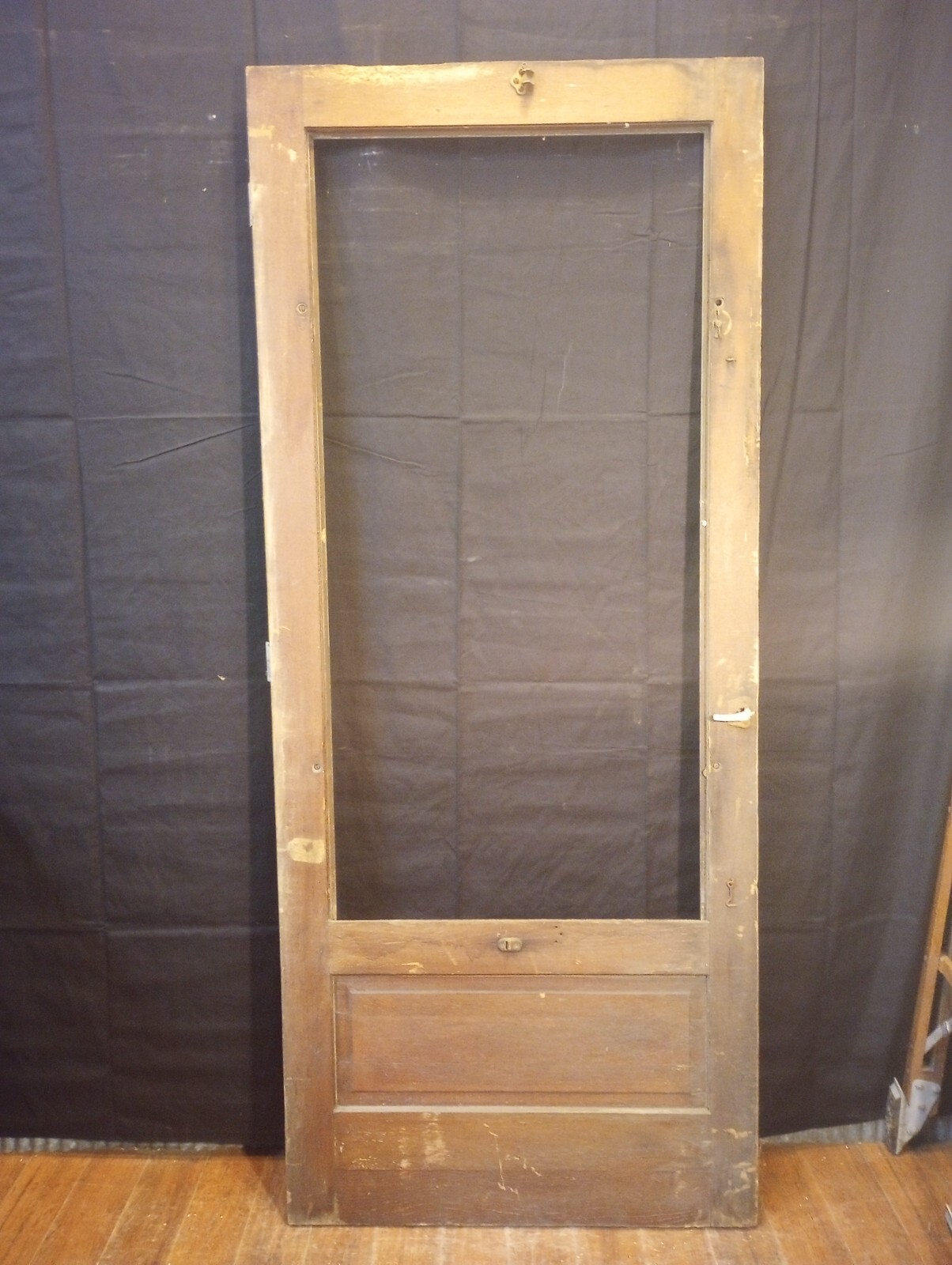 3/4 Glass 8 Pane Peek-a-boo Interior Door & Original Hardware 35 3/4″ x 84 1/2″