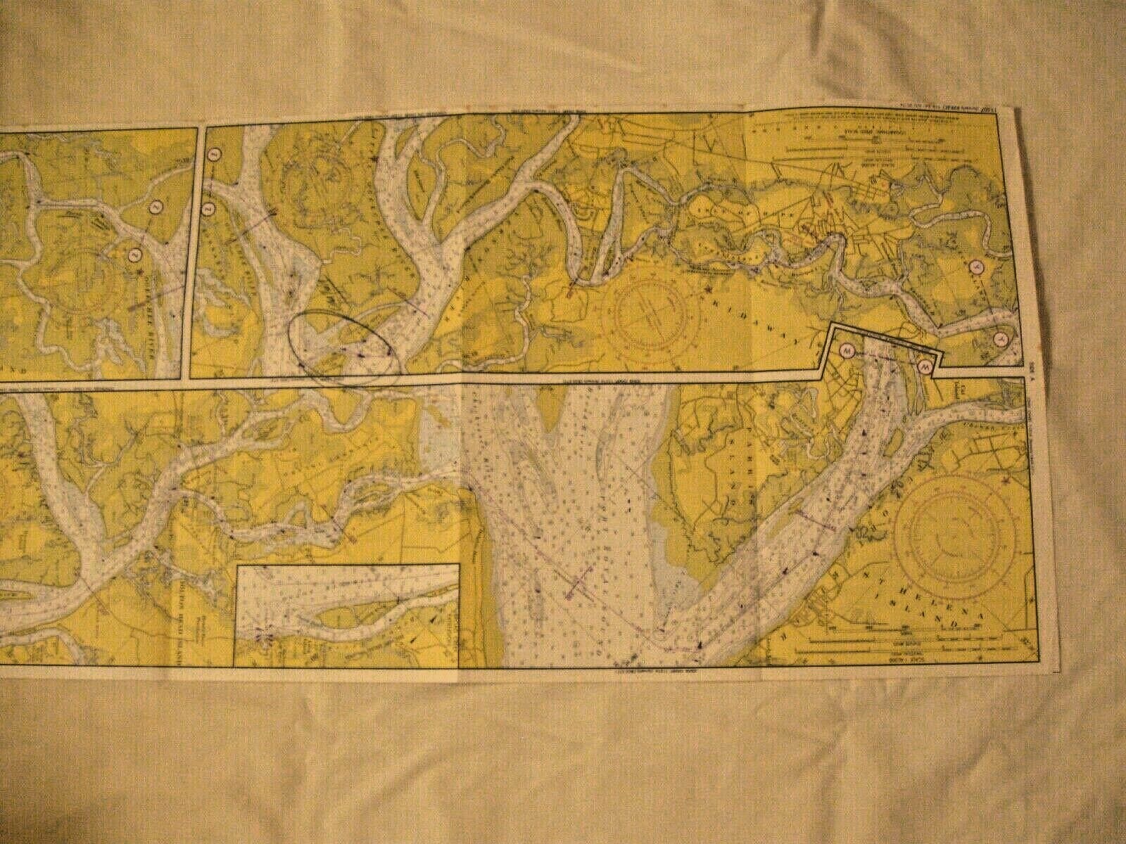 NAUTICAL NAVIGATIONAL CHART # 11507 BEAUFORT RIVER TO ST. SIMONS SOUND – SC & GA