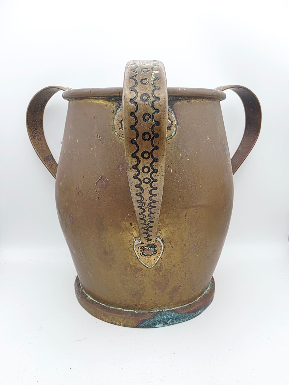 Antique Copper Tyg 3 Handle Planter Late Victorian Arts Crafts Rare