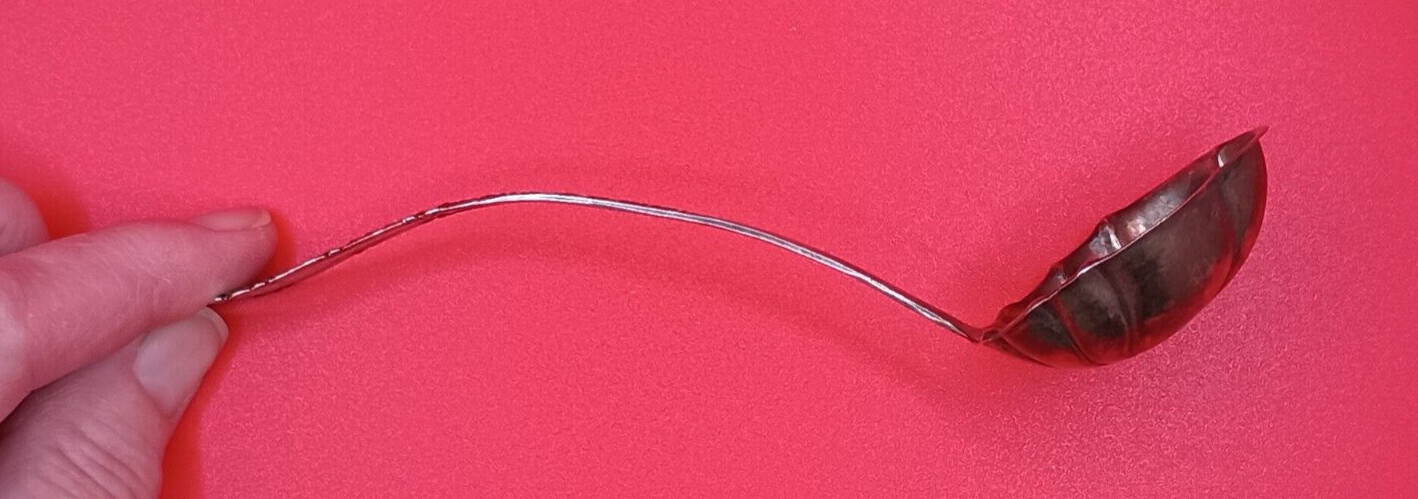 Baker Manchester Sterling Silver Solid Piece Cream Ladle Lafayette Pattern 1898