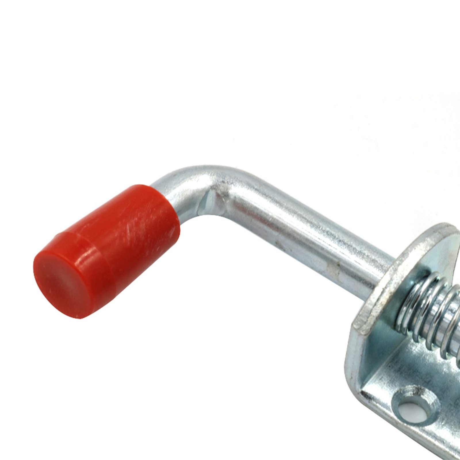 Metal Lock Barrel Bolt Spring Loaded 73.2mm x 168mm, Silver & Red