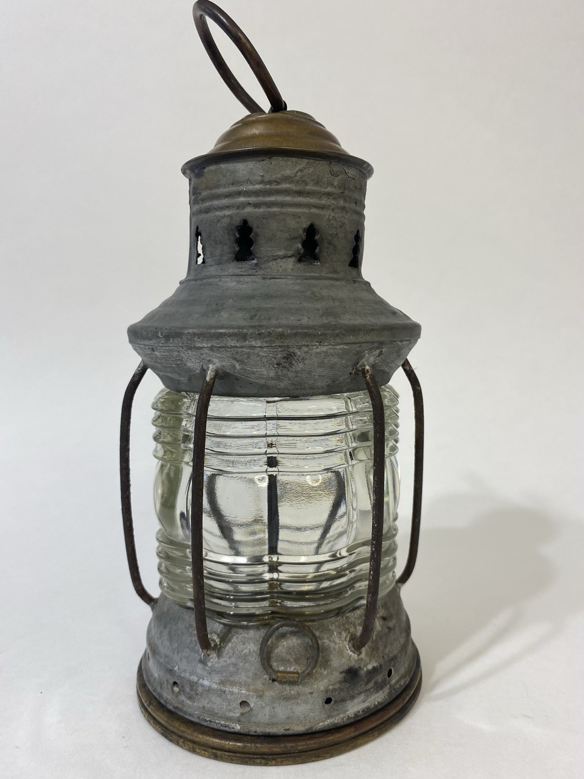 Antique National Marine Lamp Co Lantern Forestville CT Nautical Railroad Style