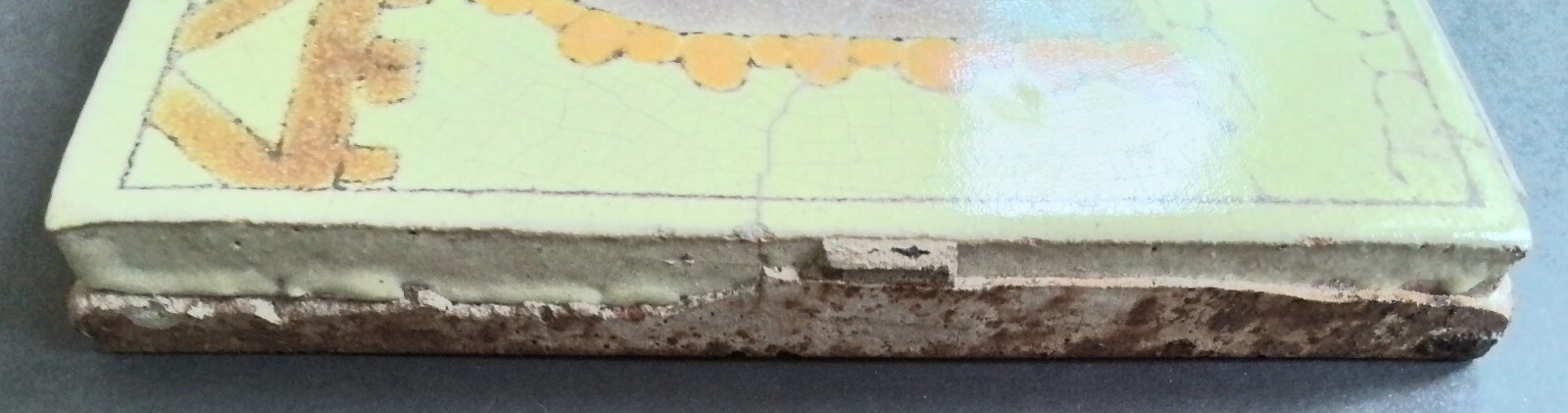 ANTIQUE MISSION TILES (2)~ATTRIBUTED SAN ANTONIO TILE-LOOK !