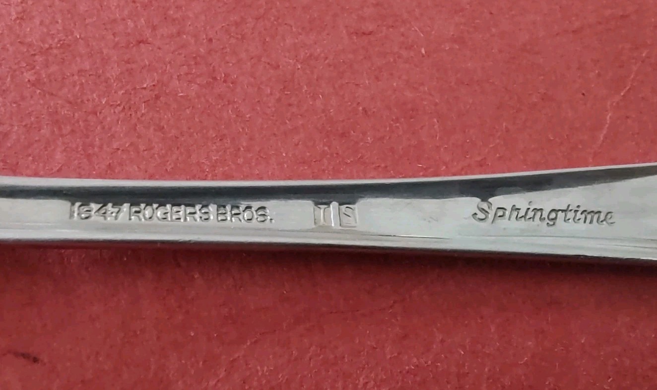 34pc 1847 Rogers Bros SPRINGTIME Silverplate Spoons Dinner Salad Forks Knives IS
