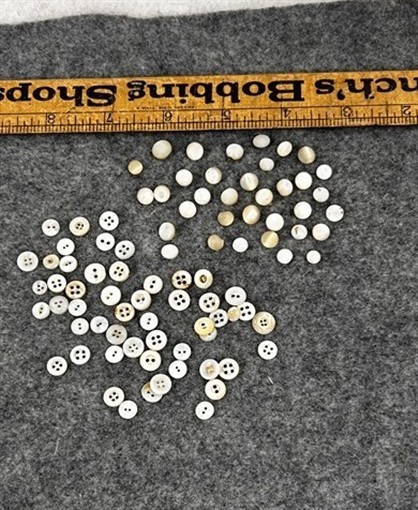 antique sewing buttons tiny smallest 3/16 lot 88 pcs baby doll clothes original