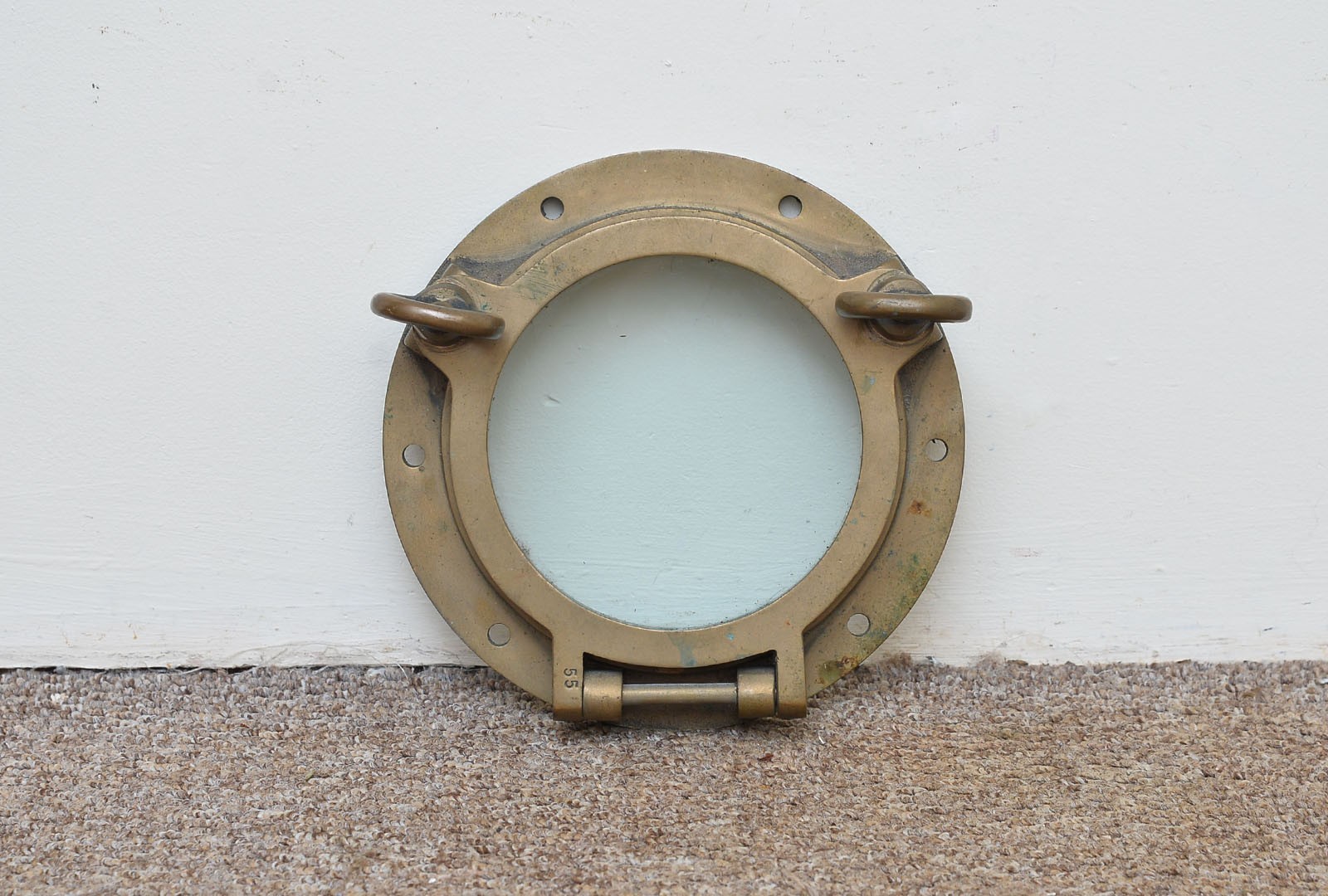 Antique porthole old brass bronze boat ship 22.5 cm / 4 kg FREE POSTAGE