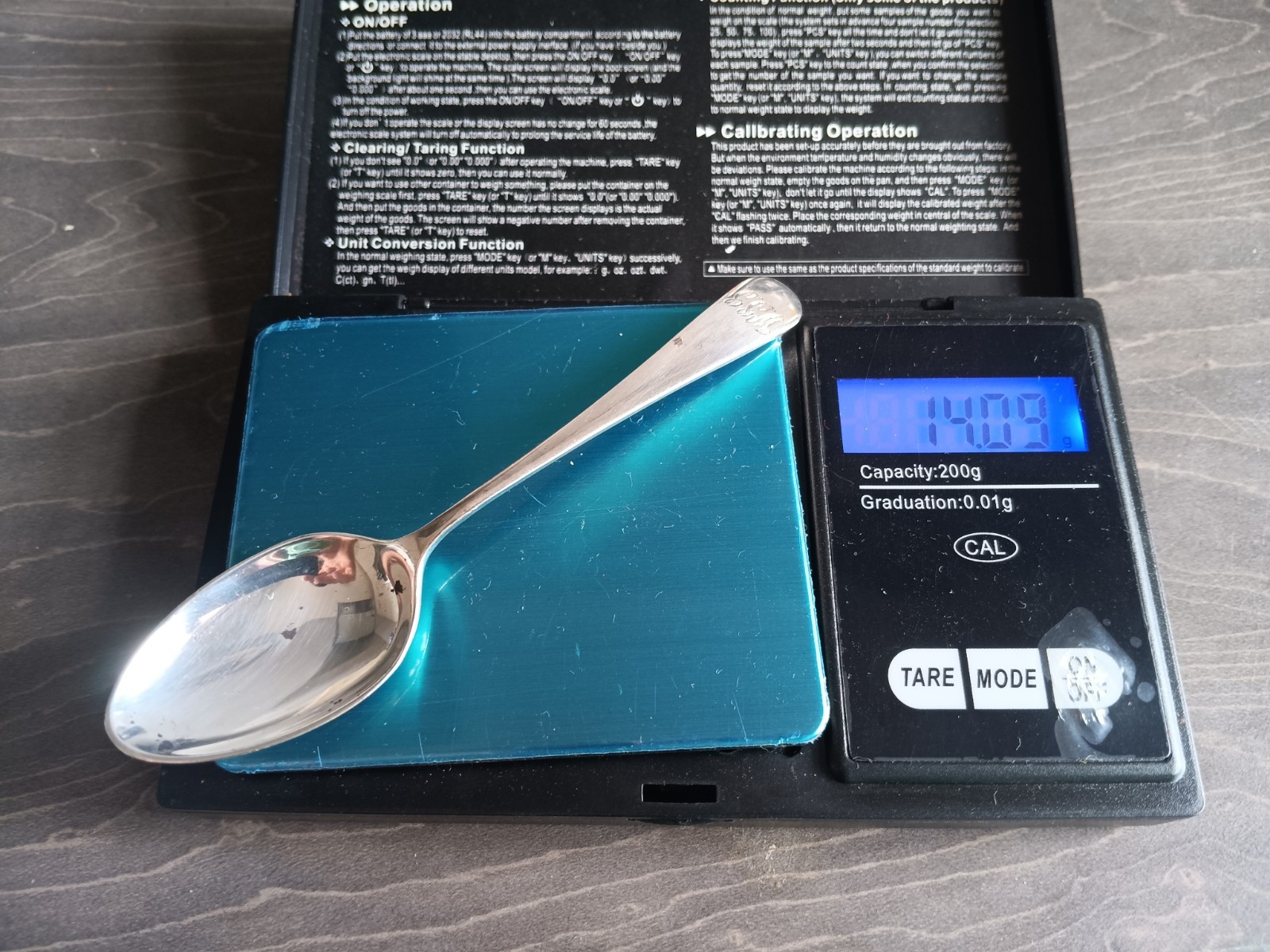 Vintage British 1958 Solid Silver Sugar Spoon, 14.09g, William Suckling Ltd.