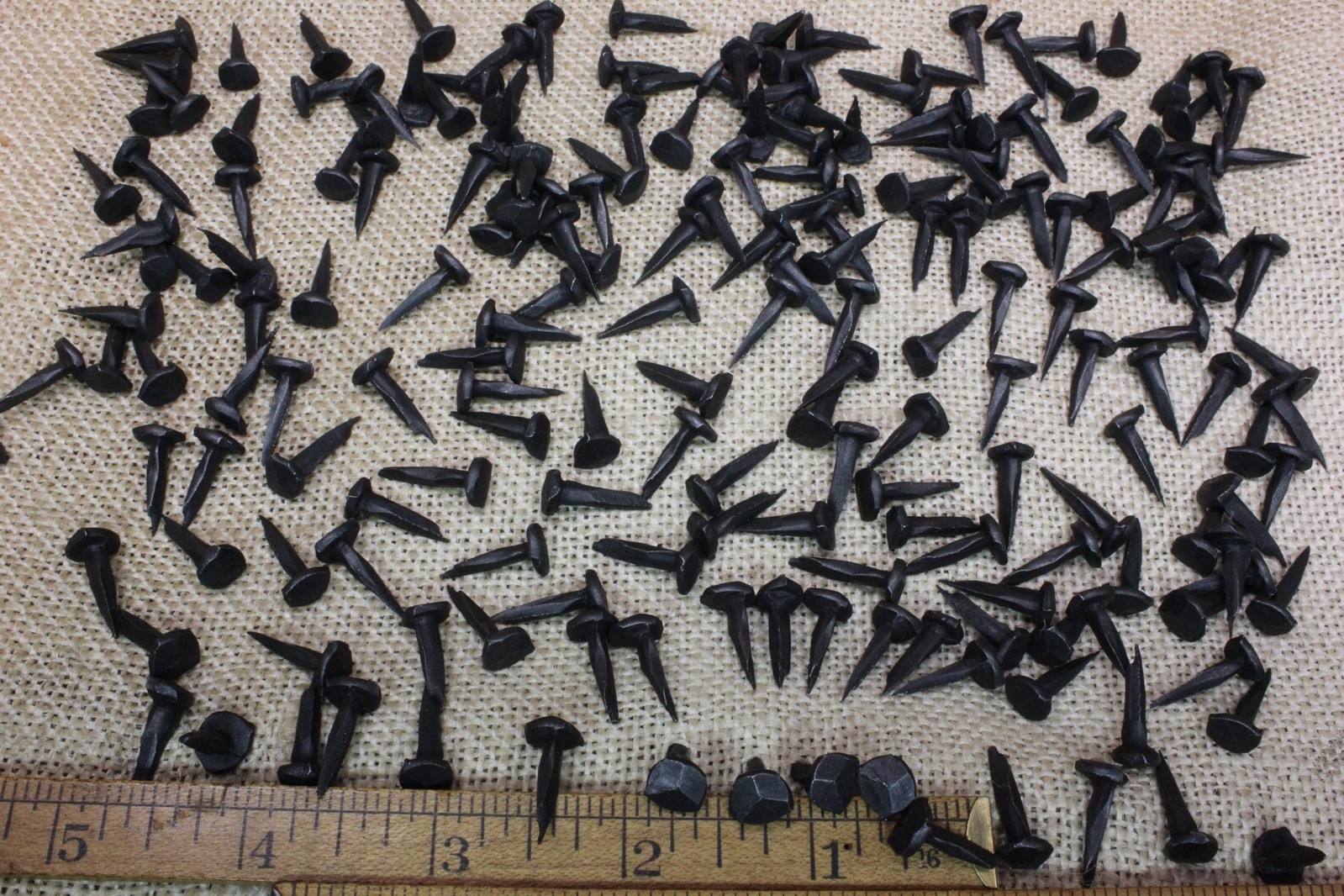 5/8″ Rosehead 200 Nails Square Wrought Iron Tacks Vintage Rustic Decorative Look