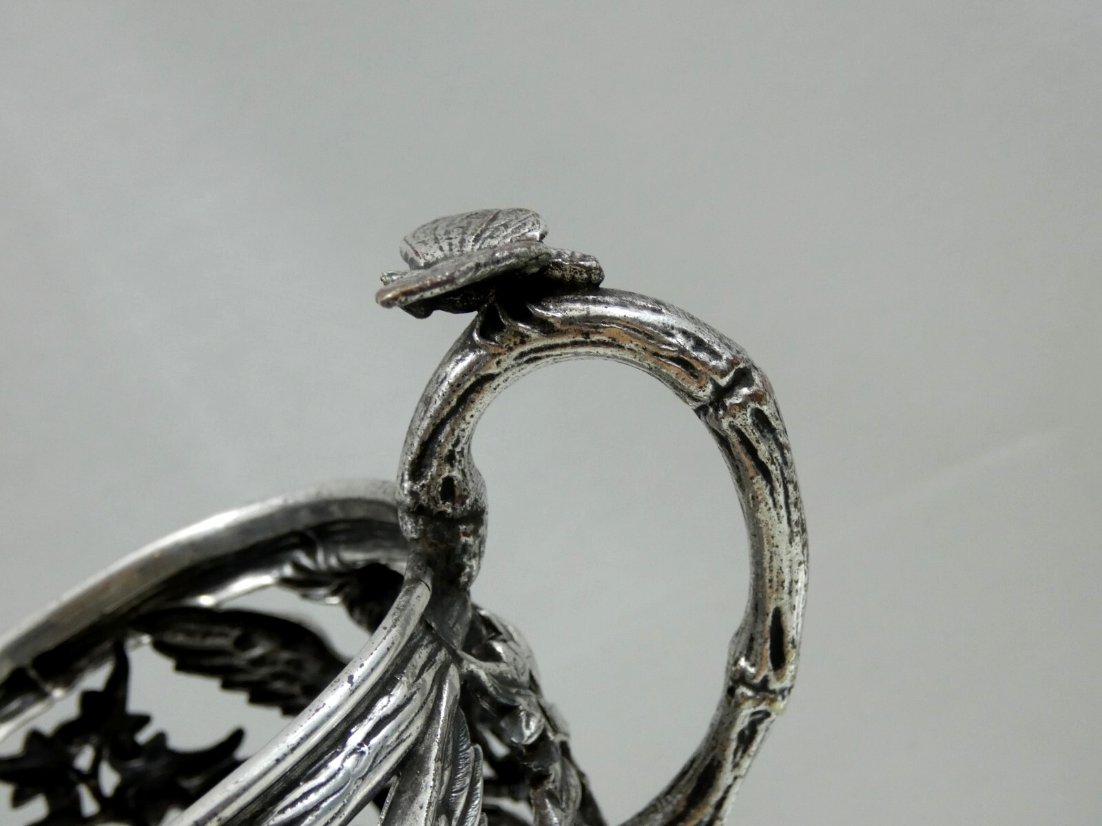SUPERB ANTIQUE SILVER PLATED BRONZE TEA GLASS HOLDER PODSTAKANNIK Poland Warsaw