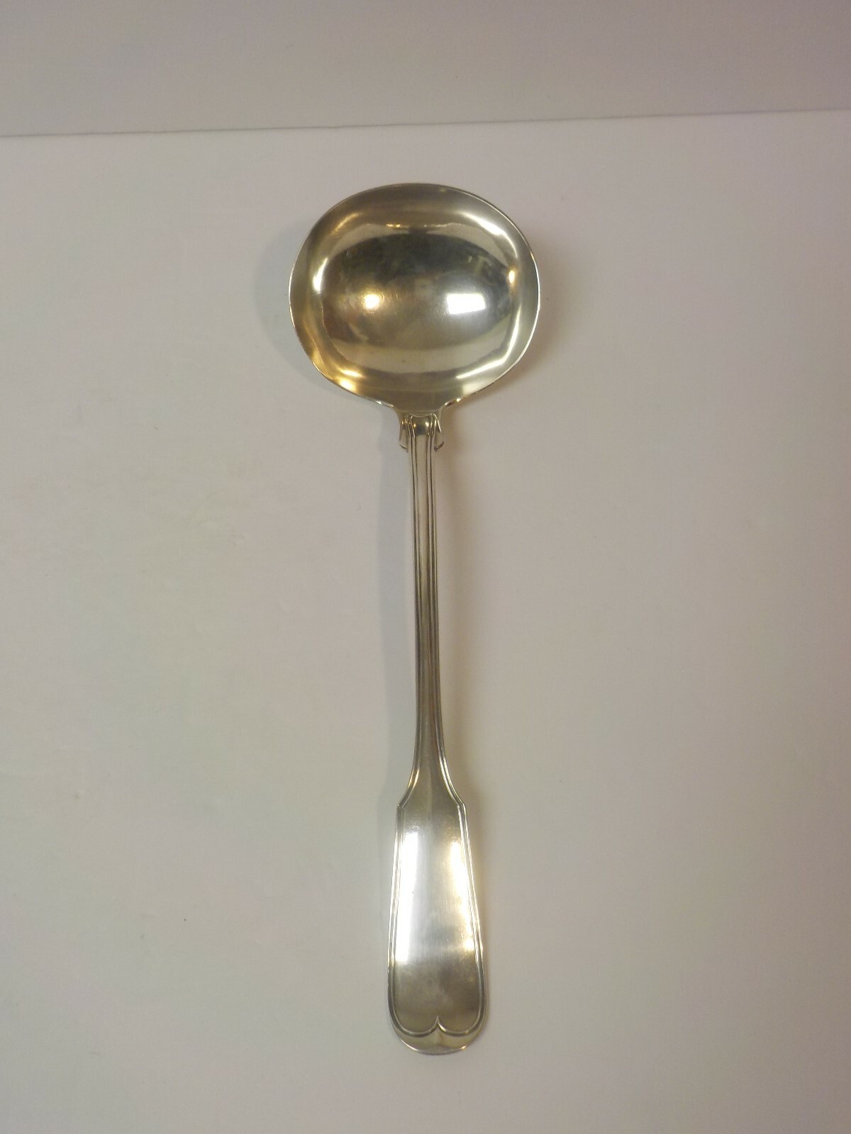 ROCKWELL NY American COIN SILVER Soup Ladle, c. 1834-1855, 170 grams