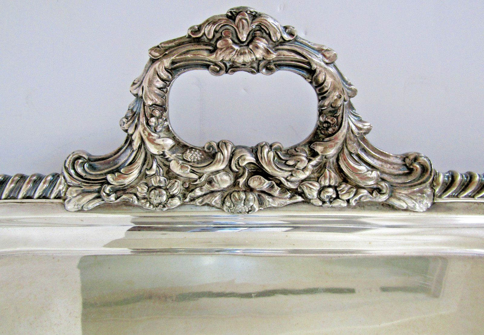 Old Sheffield Rectangular Butler Tray Gadrooned Edge 1840s
