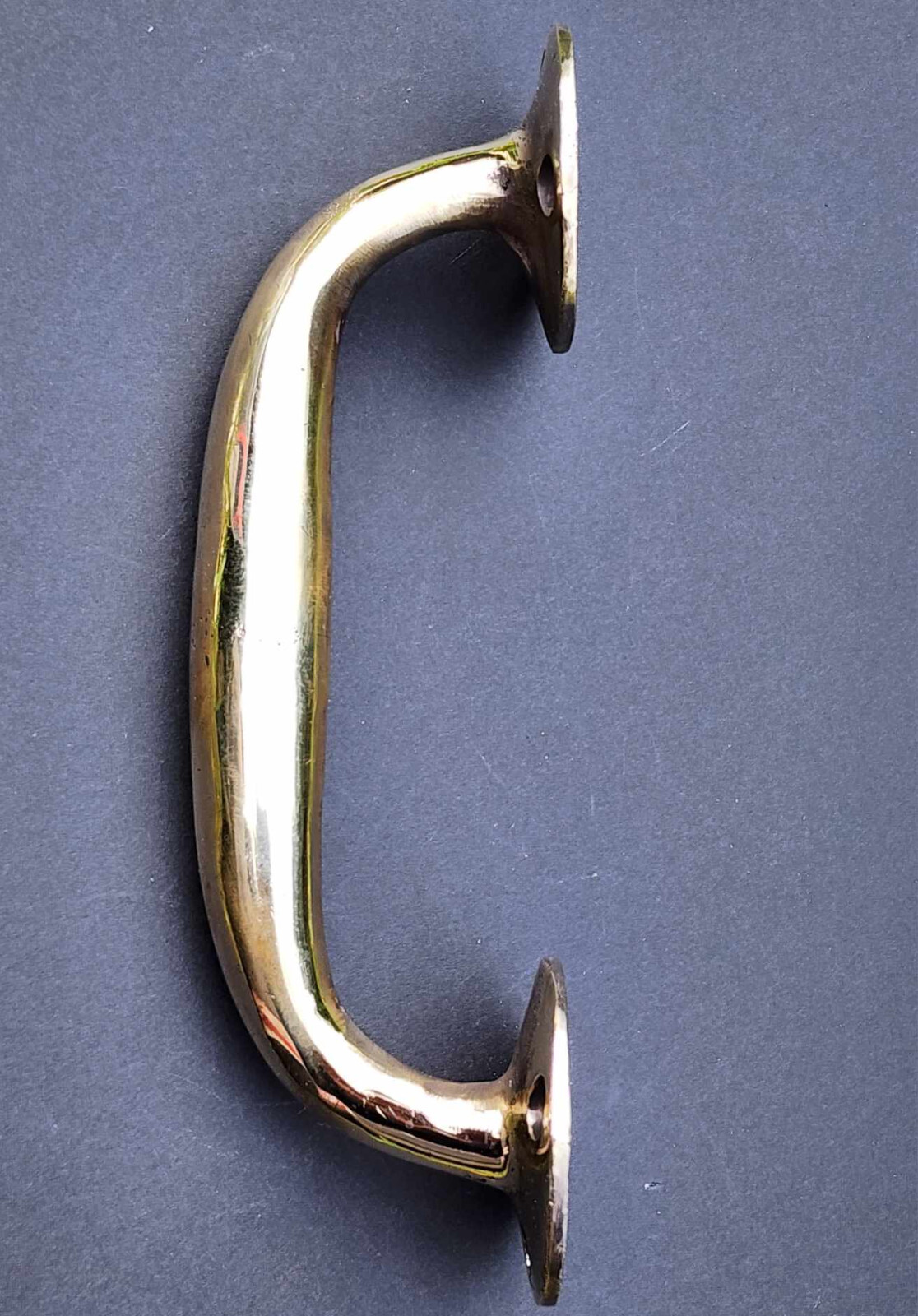 POLISHED Heavy Ant. Style Solid Brass LARGE Gate Cabinet Door Handle 7″ #P23s