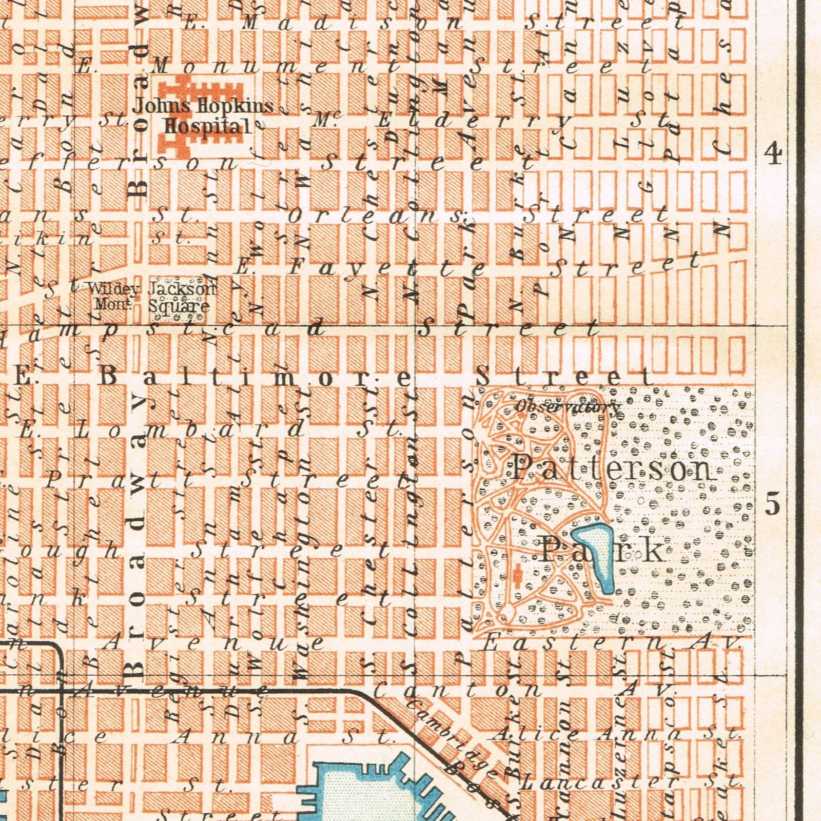 BALTIMORE 1904 Original Authentic Map Maryland State USA